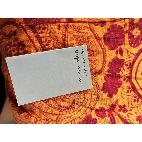 Tommy Bahama Orange Magenta Ombré Paisley V Neck Sleeveless Swing Dress XS - Picture 8 of 8